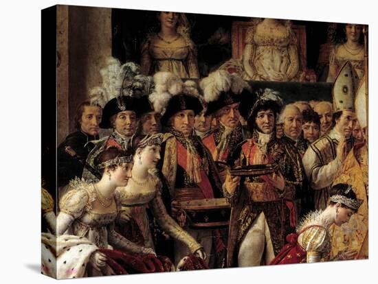 The Rite of Napoleon. Detail Representing Josephine His Followers and Philippe Henri, Marquis of Se-Jacques Louis David-Premier Image Canvas