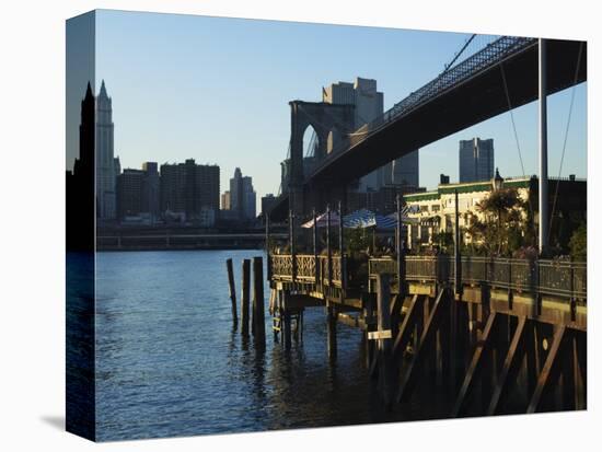 The River Cafe Under Brooklyn Bridge, Brooklyn, New York City, New York, USA-Amanda Hall-Premier Image Canvas