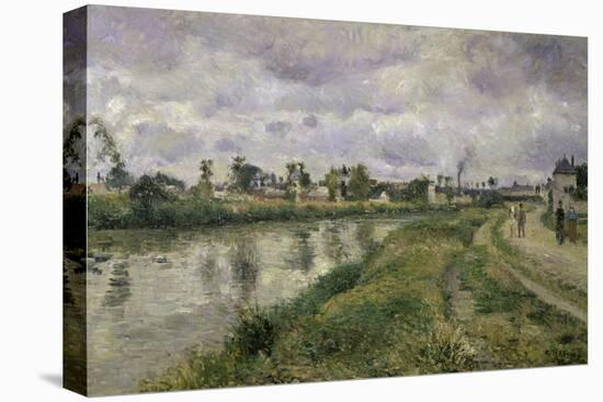 The River's Edge-Camille Pissarro-Premier Image Canvas