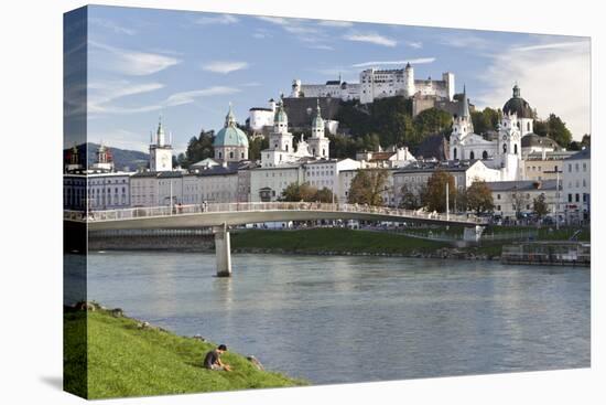 The River Salzach and the Baroque City of Salzburg, Austria-Julian Castle-Stretched Canvas