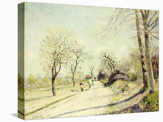 The Road from Veneux to Moret on a Spring Day, 1886-Alfred Sisley-Premier Image Canvas