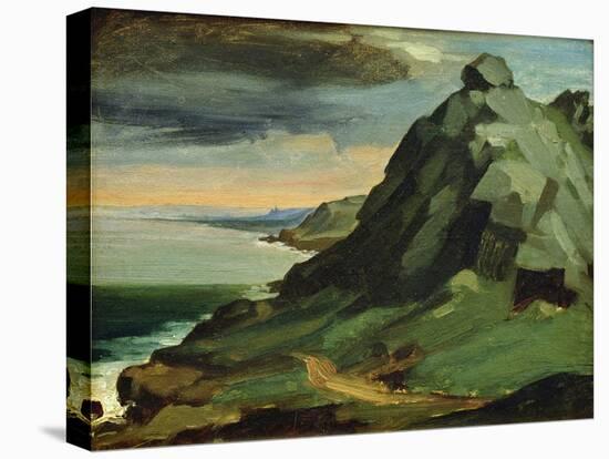 The Rock of Catel, or the Cliffs of the Hague, 1844 (Oil on Canvas)-Jean-Francois Millet-Premier Image Canvas