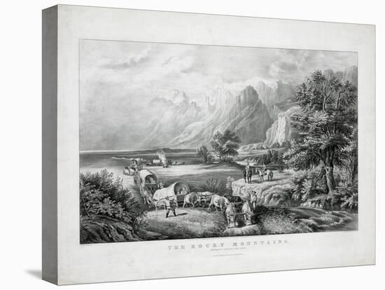 The Rocky Mountains: Emigrants Crossing the Plains-Currier & Ives-Premier Image Canvas