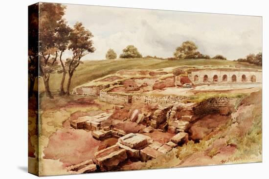 The Roman Baths, Chesters, North Tyne (North View) (Bodycolour, Pencil and W/C on Paper)-Charles Richardson-Premier Image Canvas