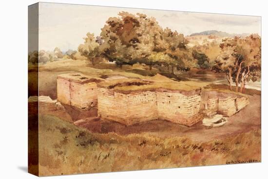 The Roman Baths, Chesters, North Tyne (West View) (Bodycolour on Paper)-Charles Richardson-Premier Image Canvas