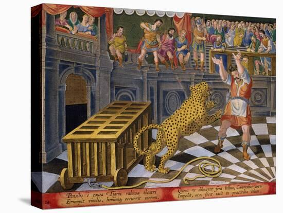 The Roman Emperor Commodus Fires an Arrow to Subdue a Leopard Which Has Escaped-Jan van der Straet-Premier Image Canvas