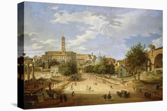 The Roman Forum and the Campidoglio Seen from the Arch of Constantine, 1751-Giovanni Paolo Pannini-Premier Image Canvas