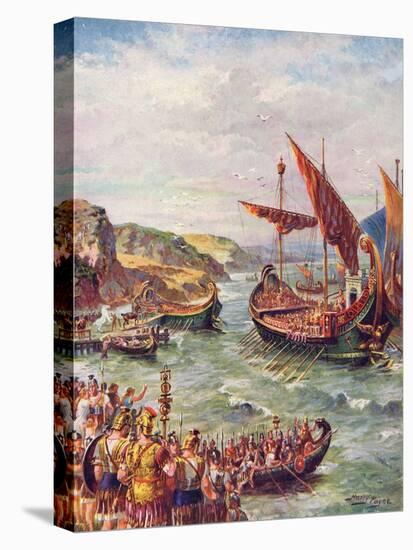 The Romans Leave England-Harry Payne-Stretched Canvas