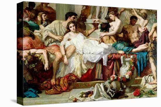 The Romans of the Decadence, Detail of the Central Group, 1847-Thomas Couture-Premier Image Canvas