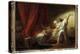 The Romantic Scene Lock Depicting a Young Man Preventing His Mistress from Leaving the Bedroom in B-Jean-Honore Fragonard-Premier Image Canvas