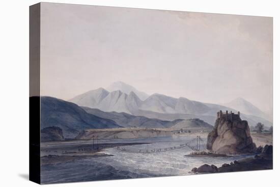 The Rope Bridge, Srinagar, Garhwal, Uttar Pradesh-Thomas & William Daniell-Premier Image Canvas