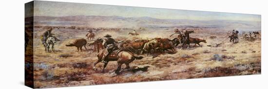 The Round-Up-Charles Marion Russell-Stretched Canvas