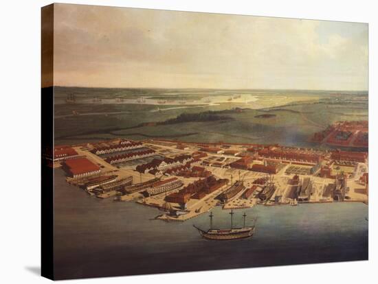 The Royal Dockyard in Chatham, by Joseph Farington, 1785-94-Joseph Farington-Premier Image Canvas