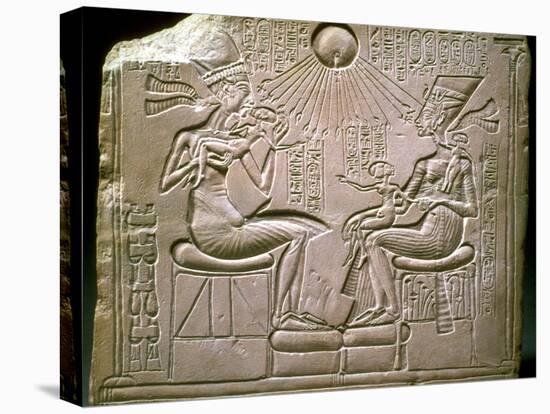 The Royal Family: Akhenaten, Nefertiti and their Children, Ca 1350 Bc-null-Premier Image Canvas