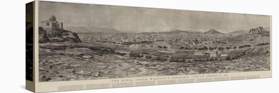 The Royal Greek Wedding, a Panoramic View of Athens in 1889-null-Premier Image Canvas