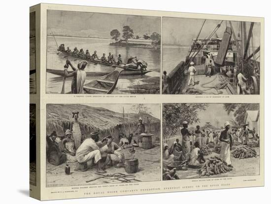 The Royal Niger Company's Expedition, Everyday Scenes on the River Niger-Charles Joseph Staniland-Premier Image Canvas