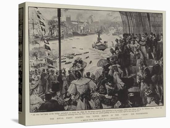 The Royal Party Leaving the Tower Bridge in the Palm for Westminster-Charles Joseph Staniland-Premier Image Canvas