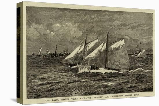 The Royal Thames Yacht Race, the Maggie and Buttercup Beating Down-William Lionel Wyllie-Premier Image Canvas