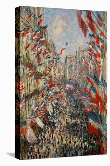 The Rue Montorgueil In Paris. Celebration of 30 June 1878, 1878-Claude Monet-Premier Image Canvas