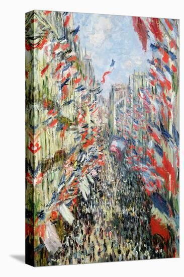 The Rue Montorgueil, Paris, Celebration of June 30, 1878-Claude Monet-Premier Image Canvas