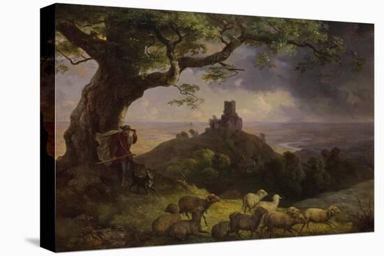 The Ruin of Kamaik in Bohemia in Thunderstorm, Ca, 1852-Ernst Ferdinand Oehme-Premier Image Canvas