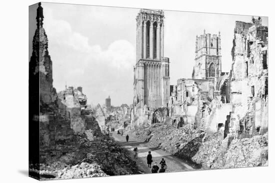 The Ruins and Cathedral of Caen, Normandy, France, C1944-null-Premier Image Canvas