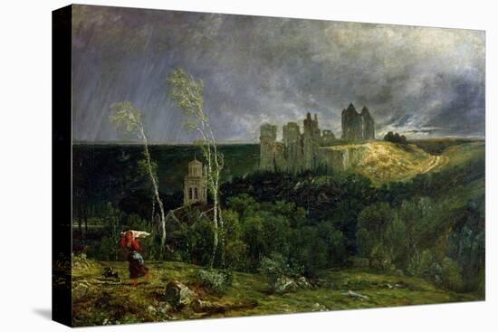 The Ruins of Chateau de Pierrefonds, 1861-Paul Huet-Premier Image Canvas