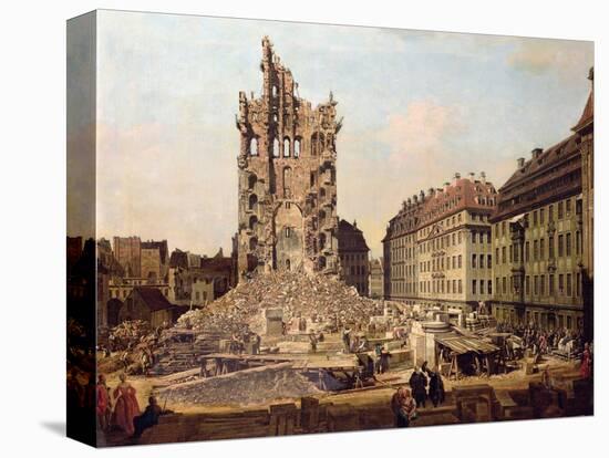 The Ruins of the Old Kreuzkirche, Dresden-Bernardo Bellotto-Premier Image Canvas