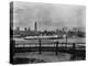 The S.S. Mauretania and New York City Skyline-null-Premier Image Canvas