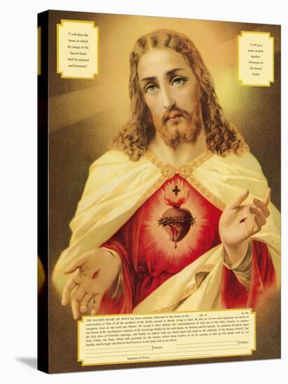 The Sacred Heart of Jesus-The Vintage Collection-Stretched Canvas