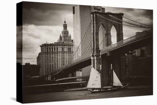 The Sailboat and the Bridge-John Brooknam-Stretched Canvas