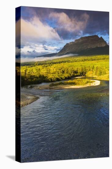 The Saint Mary River under Flattop Mountain, Glacier National Park, Montana, Usa-Russ Bishop-Premier Image Canvas