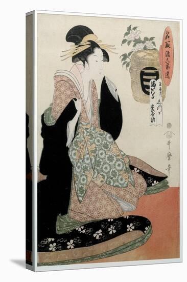 The Sake of the Yomeishu of Mangaji. Portrait of a Woman. Japan, C.1794 (Print)-Kitagawa Utamaro-Premier Image Canvas