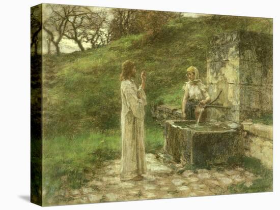 The Samaritan at the Well (Pastel on Canvas)-Leon Augustin Lhermitte-Premier Image Canvas