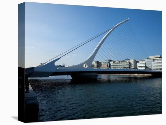 The Samuel Beckett Bridge, Designed by Caltrava, and the River Liffey, Dublin City, Ireland-null-Premier Image Canvas