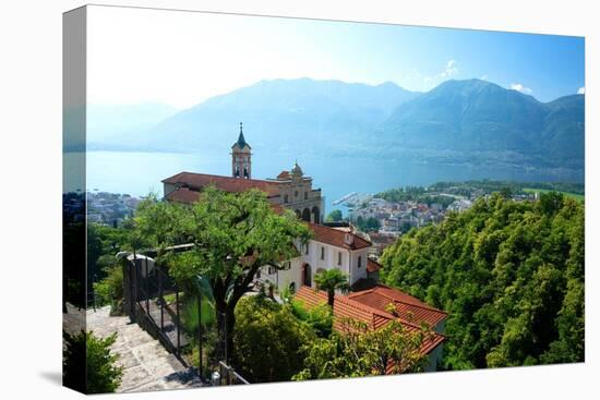 The sanctuary of Madonna del Sasso overlooking Locarno, Ticino, Switzerland, Europe-Rob Cousins-Premier Image Canvas