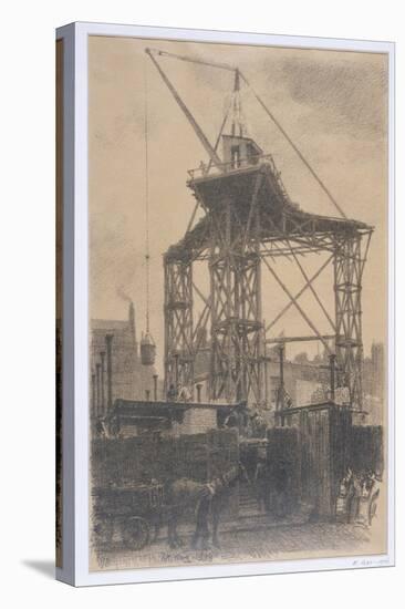 The Scotch Crane, Showing a Huge Derrick Crane on a Building Site in the City, c.1904-Thomas Robert Way-Premier Image Canvas