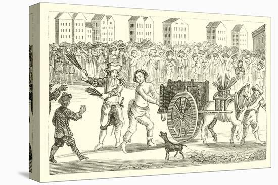 The Scourging of Titus Oates from Newgate to Tyburn-null-Premier Image Canvas