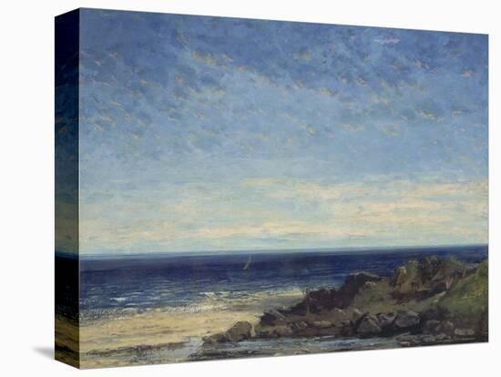 The Sea - Blue Sea, Blue Sky, 1867-Gustave Courbet-Premier Image Canvas