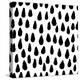 The Seamless Black and White Pattern with Drops. the Creative Monochrome Hand Drawn Background for-wildfloweret-Stretched Canvas