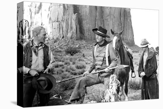 The Searchers, from Left: Harry Carey Jr., John Wayne, Hank Worden, 1956-null-Stretched Canvas