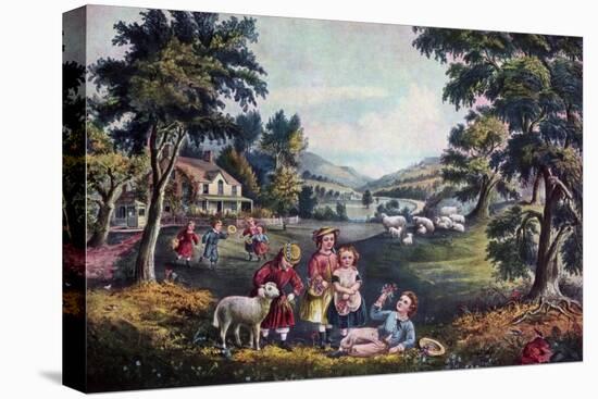 The Season of Joy, Childhood, 1868-Currier & Ives-Premier Image Canvas