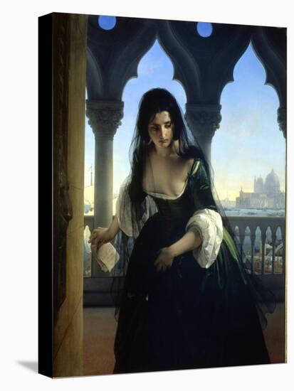 The Secret Prosecution, 1847-48. Painting by Francesco Hayez (1791-1882). Pavie, Civica Pinacoteca.-Francesco Hayez-Premier Image Canvas