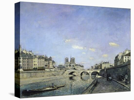 The Seine and Notre, Dame in Paris, c.1864-Johan-Barthold Jongkind-Premier Image Canvas