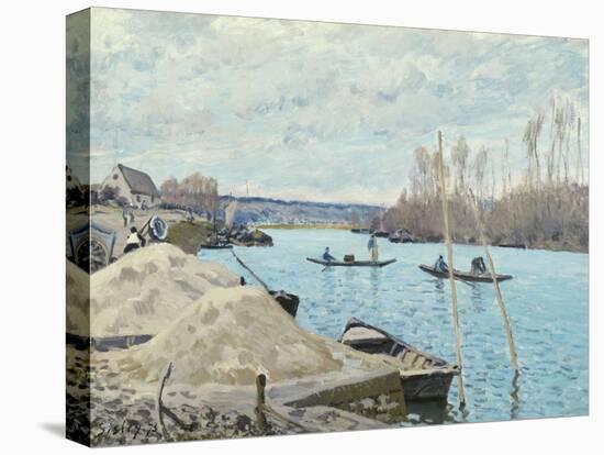 The Seine at Port-Marly, Piles of Sand, 1875-Alfred Sisley-Premier Image Canvas