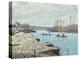 The Seine at Port-Marly, Piles of Sand, 1875-Alfred Sisley-Premier Image Canvas