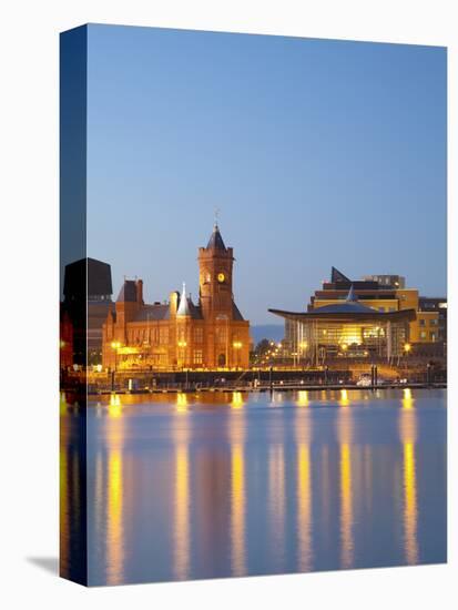 The Senedd (Welsh National Assembly Building) and Pier Head Building, Cardiff Bay, Cardiff, South W-Billy Stock-Premier Image Canvas