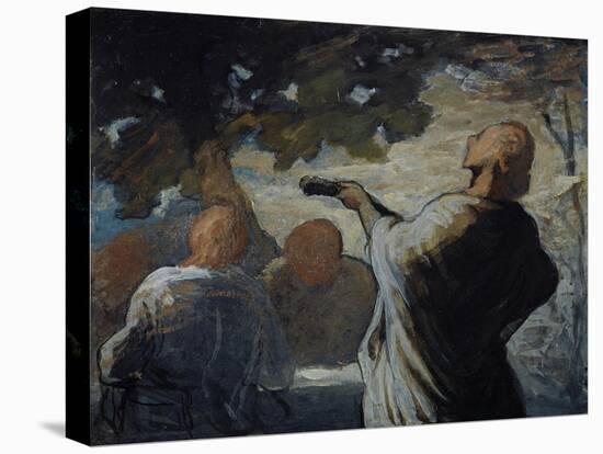 The Serenade, C.1858 (Panel)-Honore Daumier-Premier Image Canvas