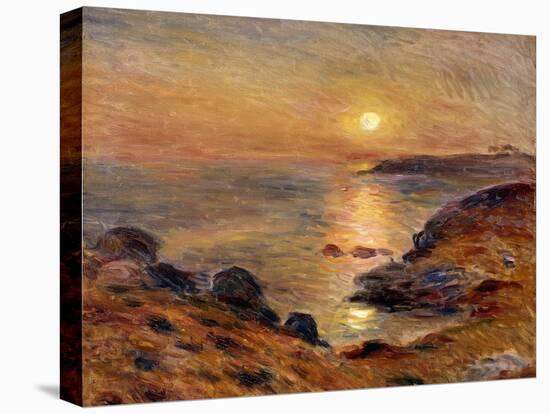 The Setting of the Sun at Douarnenez-Pierre-Auguste Renoir-Premier Image Canvas