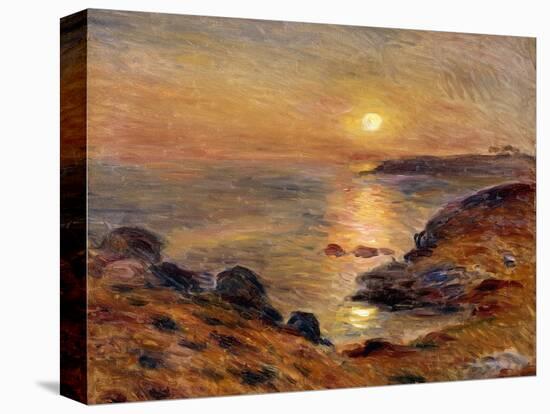 The Setting of the Sun at Douarnenez-Pierre-Auguste Renoir-Premier Image Canvas